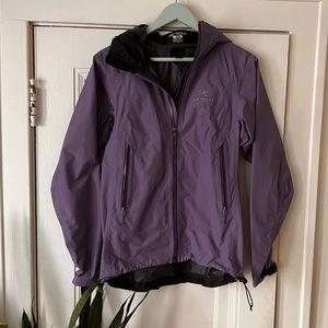 Arcteryx purple rain jacket size medium